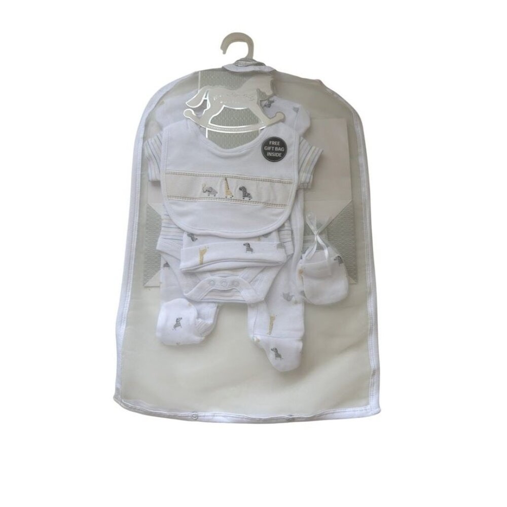 Rock A Bye Baby Boutique Safari Gift Set With Bag 4-Piece Outfit NB